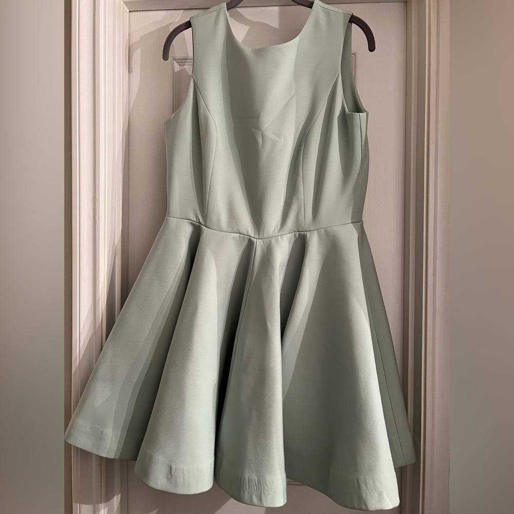AQ/AQ Koko Full Skirt Mini Dress in Duck Egg Green Size 8